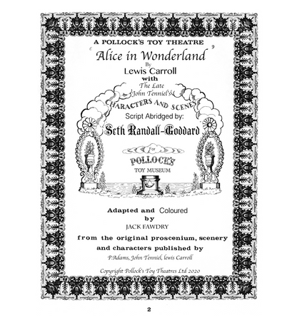 Alice in Wonderland Toy Theatre Kit
