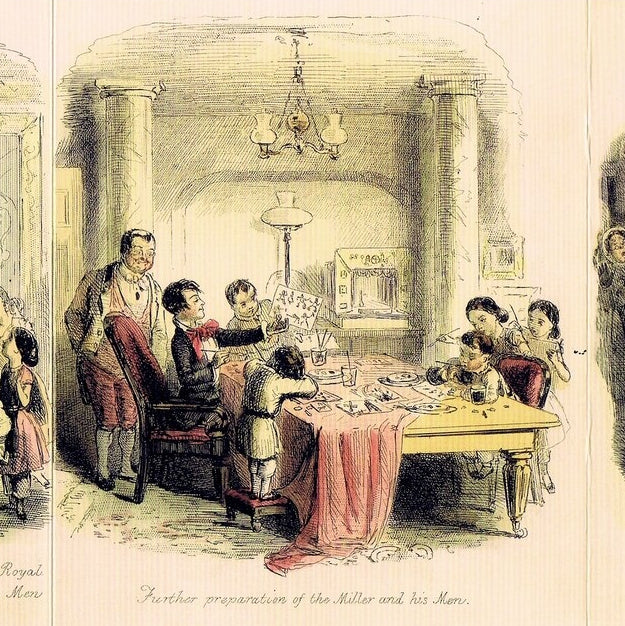 Toy Theatre Mischief from 1846 by John Leech, Greetings Card