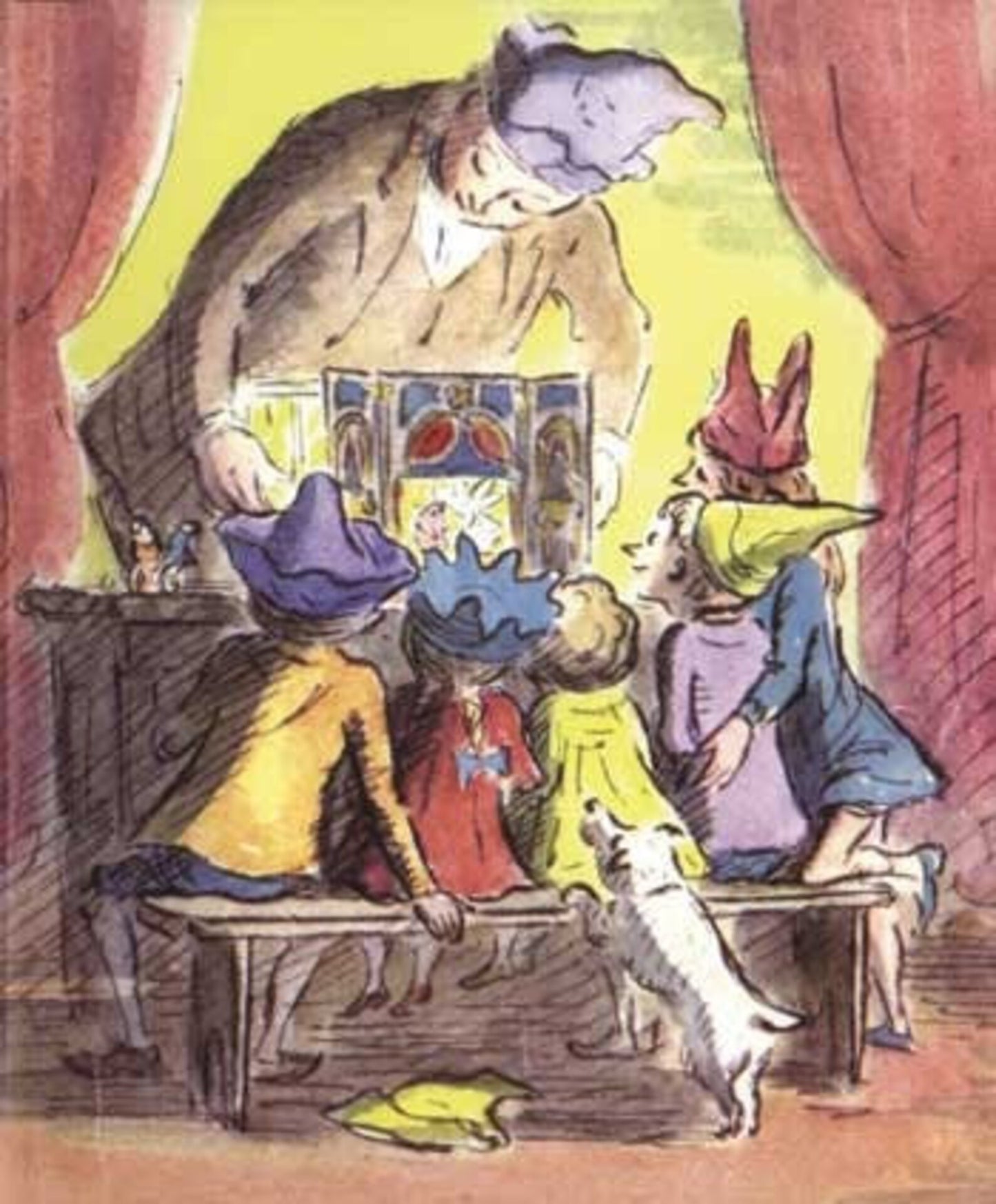 Edward Ardizzone Performing a Toy Theatre Show, 1947, Greetings Card