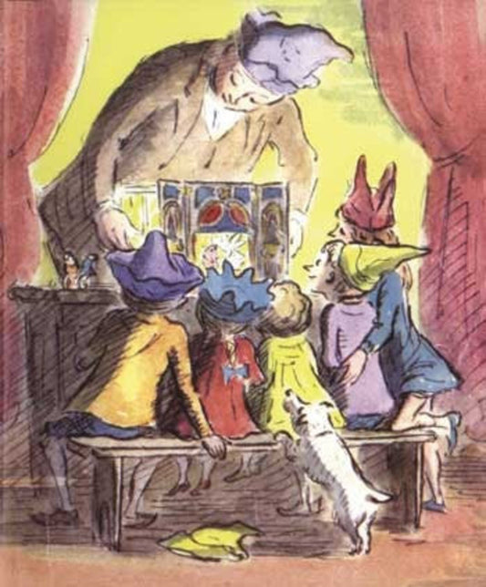 Edward Ardizzone Performing a Toy Theatre Show, 1947, Greetings Card